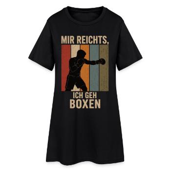 Mir reichts Ich geh boxen Retro Boxer Shirt - Frauen T-Shirt-Kleid - Schwarz - Vorne