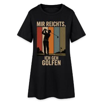 Mir reichts Ich geh golfen Retro Golfer Shirt - Frauen T-Shirt-Kleid - Schwarz - Vorne