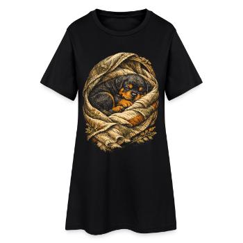 Chiot Rottweiler - Robe T-shirt Femme - noir - Devant