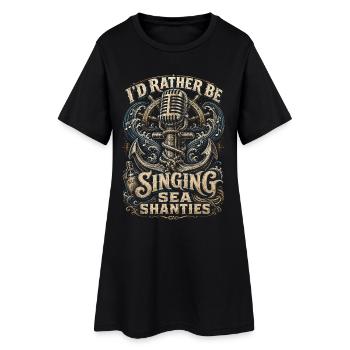 Chansons marines de chœur de bidonvilles - Robe T-shirt Femme - noir - Devant