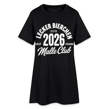 Lecker Bierchen Malle Club 2026 Sauf Freunde - Frauen T-Shirt-Kleid - Schwarz - Vorne