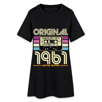 Original 1961 Cassette Rétro Edition - Robe T-shirt Femme - noir - Devant