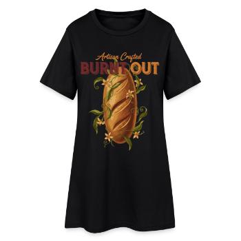 Boulanger au pain au levain Artisan épuisé - Robe T-shirt Femme - noir - Devant