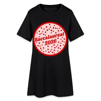 Baccalauréat 2026 Français - Robe T-shirt Femme - noir - Devant