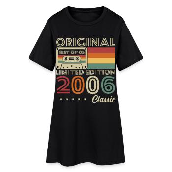 2006 Vintage Retro Birthday Gift - Women’s T-Shirt Dress - black - Front