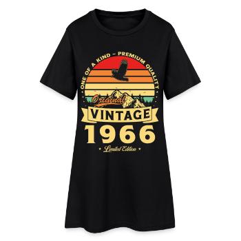 1966 Vintage Retro Geburtstagsgeschenk - Frauen T-Shirt-Kleid - Schwarz - Vorne