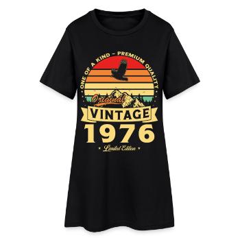 1976 Vintage Rétro Cadeau D’anniversaire - Robe T-shirt Femme - noir - Devant
