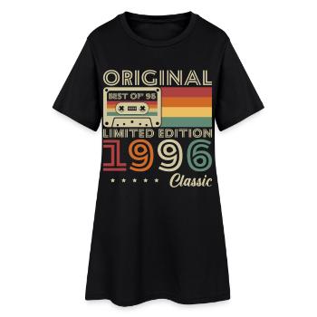 1996 Vintage Rétro Cadeau D'anniversaire - Robe T-shirt Femme - noir - Devant