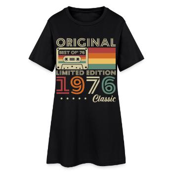 1976 Vintage Retro Geburtstagsgeschenk - Frauen T-Shirt-Kleid - Schwarz - Vorne