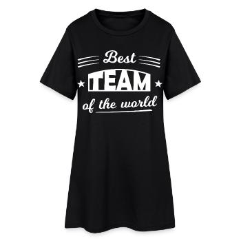 Emblème de la Meilleure Équipe du Monde - Robe T-shirt Femme - noir - Devant