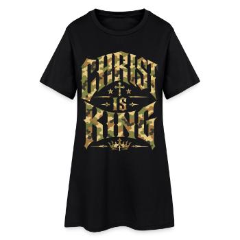 Croyants chrétiens Le Christ est roi Camo - Robe T-shirt Femme - noir - Devant