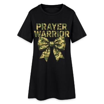 Camo Coquette Gebetskrieger Christ - Frauen T-Shirt-Kleid - Schwarz - Vorne