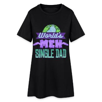 Père célibataire Père célibataire - Robe T-shirt Femme - noir - Devant