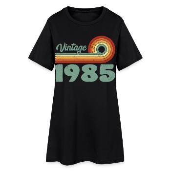 Vintage 1985 Anniversaire Montagne Rétro 1985 - Robe T-shirt Femme - noir - Devant