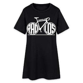 Lustige Fahrrad Sprüche - Niemals radlos - Frauen T-Shirt-Kleid - Schwarz - Vorne