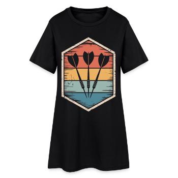Conception de fléchettes pour joueurs de fléchettes pour les fans de fléchettes - Robe T-shirt Femme - noir - Devant