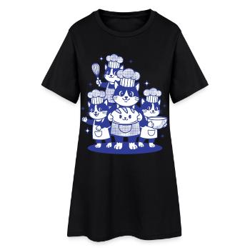 Sauerteigbrot Backbäcker Starter Lokale Ära - Frauen T-Shirt-Kleid - Schwarz - Vorne