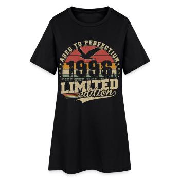 Cadeau d’anniversaire vintage vintage rétro 1996 - Robe T-shirt Femme - noir - Devant