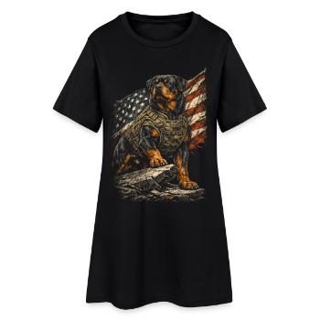 Chien Rottweiler - Robe T-shirt Femme - noir - Devant