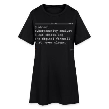 Terminal d’analyste en cybersécurité - Don informatique - Robe T-shirt Femme - noir - Devant
