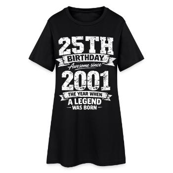 25e anniversaire 2001 Legend Vintage Design - Robe T-shirt Femme - noir - Devant