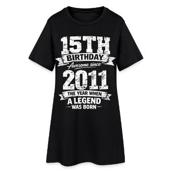 15e anniversaire 2011 Légende Vintage Design - Robe T-shirt Femme - noir - Devant