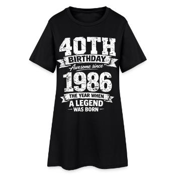 40e anniversaire 1986 Legend Vintage Design - Robe T-shirt Femme - noir - Devant