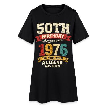 50 Years Anniversary Legend 1976 - Vintage - Women’s T-Shirt Dress - black - Front