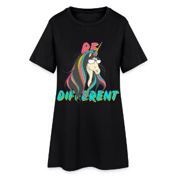 Fête de nerds de la licorne Be Different - Robe T-shirt Femme - noir - Devant