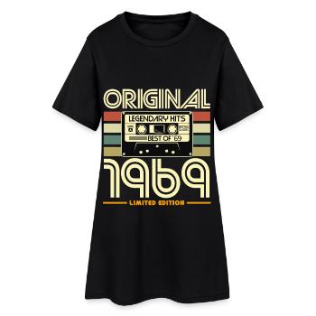 Original 1969 Rétro Cassette - Robe T-shirt Femme - noir - Devant