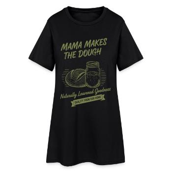 Maman qui fait du pain au levain fait la pâte - Robe T-shirt Femme - noir - Devant
