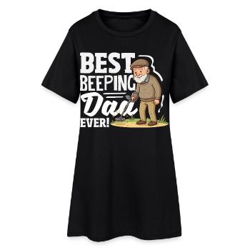 Best Beeping Dad Detectorist Saying - Women’s T-Shirt Dress - black - Front