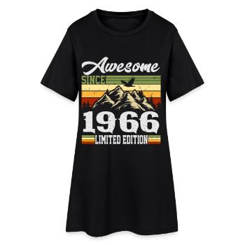 1966 Vintage Rétro Cadeau d’anniversaire - Robe T-shirt Femme - noir - Devant