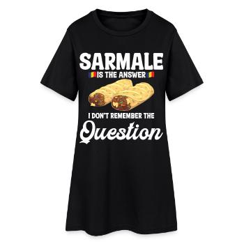 Tenue Sarmale Rolls Costume Sarmale Roumain - Robe T-shirt Femme - noir - Devant