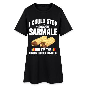  Sarmale Control Inspector Romanian Snack Dish - Women’s T-Shirt Dress - black - Front