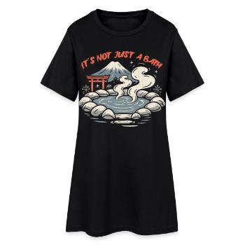 Onsen Hot Spring Bath - Women’s T-Shirt Dress - black - Front