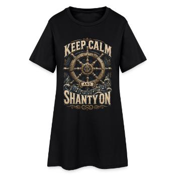 Chœur de bidons Chansons de mer Restez calmes et continuez - Robe T-shirt Femme - noir - Devant