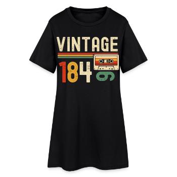 Vintage 80s cassette rétro - Robe T-shirt Femme - noir - Devant