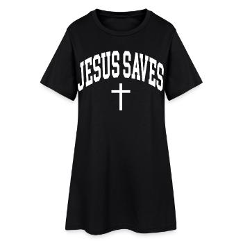 Jésus sauve - Robe T-shirt Femme - noir - Devant
