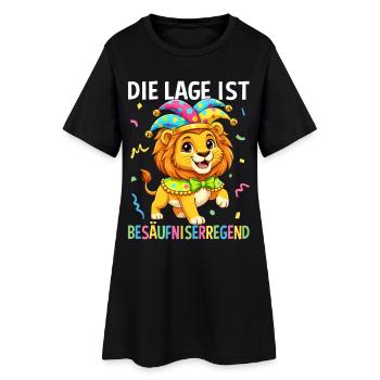 Die Lage Ist Besäufniserregend - Frauen T-Shirt-Kleid - Schwarz - Vorne