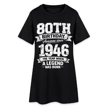 65th Birthday 1961 Legend Vintage Design - Women’s T-Shirt Dress - black - Front