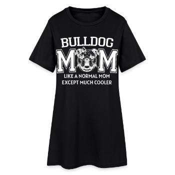 Maman Bulldog Fière Art de la Maman Anglaise Intimidatrice Mignonne - Robe T-shirt Femme - noir - Devant