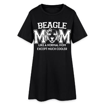 Maman Beagle Amatrice de chien Art mignon de chiot - Robe T-shirt Femme - noir - Devant