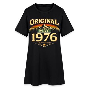 50. Geburtstag Geschenk Original Mai 1976 - Frauen T-Shirt-Kleid - Schwarz - Vorne