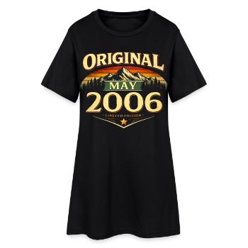 Cadeau du 20e anniversaire Original mai 2006 - Robe T-shirt Femme - noir - Devant