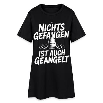 Nichts Gefangen Ist auch Geangelt - Frauen T-Shirt-Kleid - Schwarz - Vorne