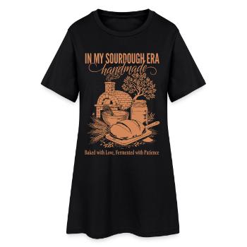Pain fait main à l’ère du levain à mon époque - Robe T-shirt Femme - noir - Devant