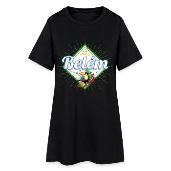 Belem in Para Brasilien mit Retro Tukan Souvenir - Frauen T-Shirt-Kleid - Schwarz - Vorne