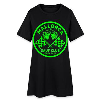 Malle 2026 Sauf Club Mallorca - Frauen T-Shirt-Kleid - Schwarz - Vorne