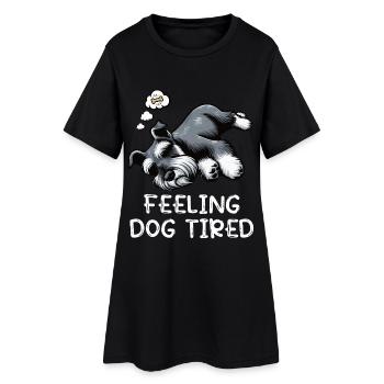 Se sentir fatigué par le chien Schnauzer Propriétaire de Schnauzer - Robe T-shirt Femme - noir - Devant